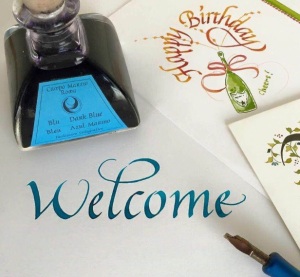 カリグラフィー教室　写真